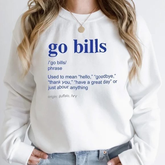 Tops - Go Bills Sweatshirt Buffalo Bills Football Sweatshirt Buffalo Bills Fan Gift 2